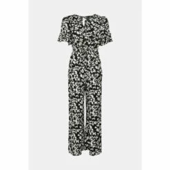 Wallis Abstract Printed Front Belted Jumpsuit For Female -Cheap Wallis Store unnamed file 1007