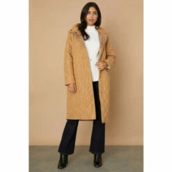 Wallis Funnel Neck Belted Padded Coat For Female -Cheap Wallis Store unnamed file 108