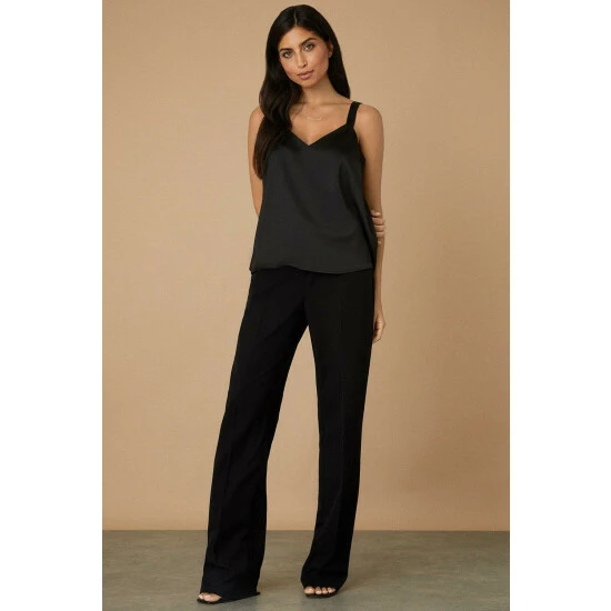 Wallis Tall Black Smart Wide Leg Trousers For Female 4 Wallis Tall Black Smart Wide Leg Trousers For Female - Image 2