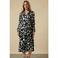 Wallis Petite Mono Animal Wrap Midi Dress For Female 8 Wallis Petite Mono Animal Wrap Midi Dress For Female -Cheap Wallis Store unnamed file 1106