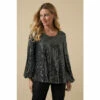 Wallis Petite Sequin Scoop Neck Balloon Sleeve Top For Female -Cheap Wallis Store unnamed file 1116