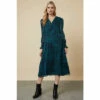 Wallis Teal Animal Twist Front Midi Dress For Female