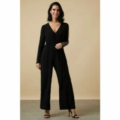 Wallis Petite Sequin Insert Wrap Jumpsuit For Female -Cheap Wallis Store unnamed file 1147