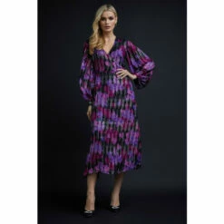 Wallis Petite Floral Metallic Stripe Wrap Dress For Female -Cheap Wallis Store unnamed file 1167