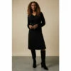 Wallis Black Bar Detail Jersey Midi Dress For Female