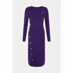 Wallis Tall Purple Button Detail Knitted Dress For Female -Cheap Wallis Store unnamed file 1200