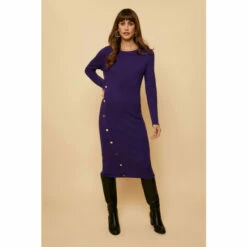 Wallis Tall Purple Button Detail Knitted Dress For Female -Cheap Wallis Store unnamed file 1202