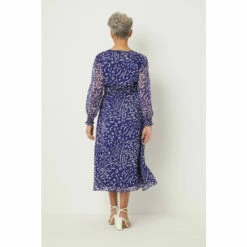 Wallis Petite Blue Animal Button Through Midi Dress For Female -Cheap Wallis Store unnamed file 1222