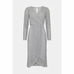 Wallis Lace Gathered Wrap Midi Dress For Female -Cheap Wallis Store unnamed file 1245