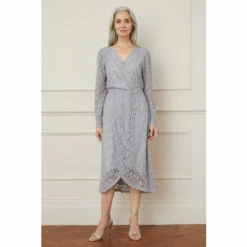 Wallis Lace Gathered Wrap Midi Dress For Female -Cheap Wallis Store unnamed file 1246