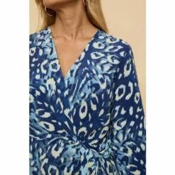 Wallis Petite Navy Animal Wrap Long Sleeve Midi For Female -Cheap Wallis Store unnamed file 1269