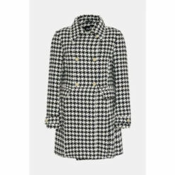 Wallis Dogtooth Check Pea Coat For Female -Cheap Wallis Store unnamed file 1319
