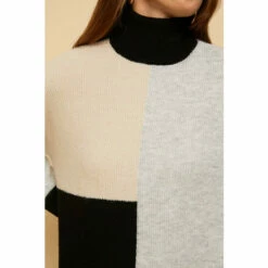 Wallis Colour Block Cosy Polo Neck Dress For Female -Cheap Wallis Store unnamed file 1331