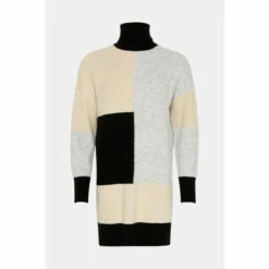 Wallis Colour Block Cosy Polo Neck Dress For Female -Cheap Wallis Store unnamed file 1332