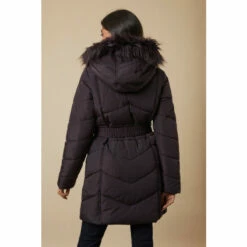 Wallis Longline Belted Fitted Padded Coat For Female -Cheap Wallis Store unnamed file 135