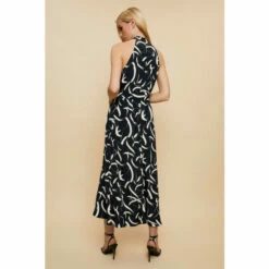 Wallis Mono Abstract High Neck Ruffle Midi Dress For Female -Cheap Wallis Store unnamed file 1351