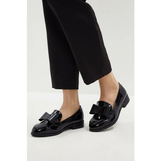 Wallis Wide Fit Luna Bow Detailed Loafers For Female 3 Wallis Wide Fit Luna Bow Detailed Loafers For Female