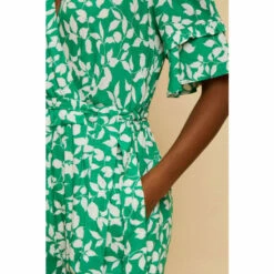 Wallis Green Leaf Printed Jumpsuit For Female -Cheap Wallis Store unnamed file 1397