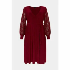 Wallis Curve Sequin Wrap Lace Sleeve Midi Dress For Female -Cheap Wallis Store unnamed file 1417