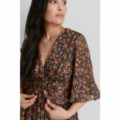 Wallis Petite Metallic Ditsy Angel Sleeve Dress For Female -Cheap Wallis Store unnamed file 1496