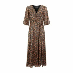 Wallis Petite Metallic Ditsy Angel Sleeve Dress For Female -Cheap Wallis Store unnamed file 1497