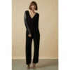 Wallis Sequin Insert Wrap Jumpsuit For Female