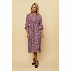 Wallis Petite Pink Geo Midi Shirt Dress For Female -Cheap Wallis Store unnamed file 1522
