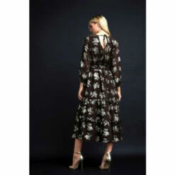 Wallis Floral Foil Print Tiered Midi Dress For Female -Cheap Wallis Store unnamed file 1525