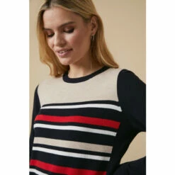 Wallis Linear Striped Crew Neck Jumper For Female -Cheap Wallis Store unnamed file 1537