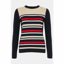 Wallis Linear Striped Crew Neck Jumper For Female -Cheap Wallis Store unnamed file 1538