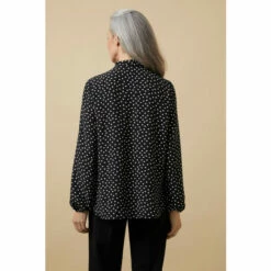 Wallis Black Spot Tie Neck Top For Female -Cheap Wallis Store unnamed file 1543