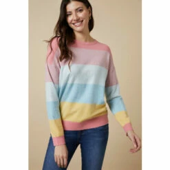 Wallis Rainbow Stripe Jumper For Female