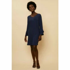 Wallis Ruffle Sleeve V Neck Shift Dress For Female