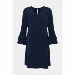 Wallis Ruffle Sleeve V Neck Shift Dress For Female -Cheap Wallis Store unnamed file 1580