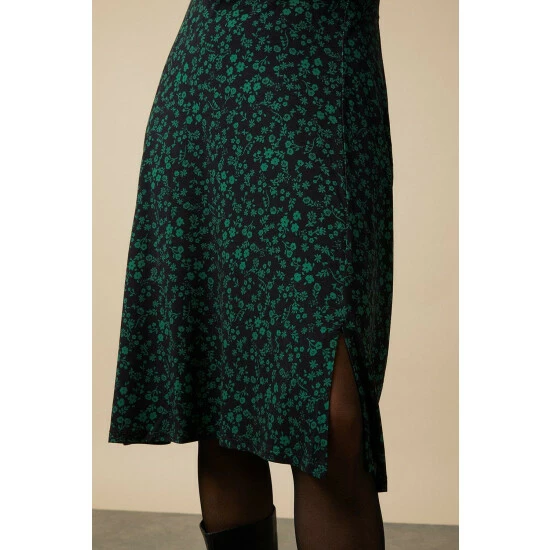 Wallis Petite Green Ditsy Jersey Midi Dress For Female 8 Wallis Petite Green Ditsy Jersey Midi Dress For Female - Image 6