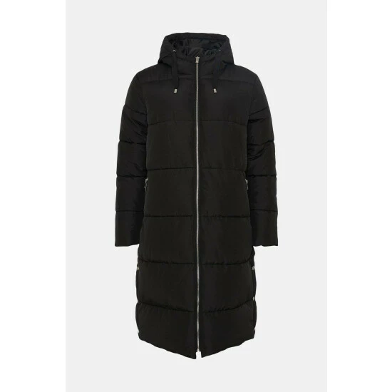 Wallis Black Popper Detail Padded Coat For Female 7 Wallis Black Popper Detail Padded Coat For Female - Image 5