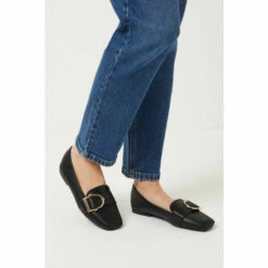 Wallis Lara Large Buckle Square Toe Loafers For Female -Cheap Wallis Store unnamed file 1602