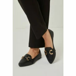 Wallis Leila Pointed Snaffle Trim Flexible Ballerina Pumps For Female