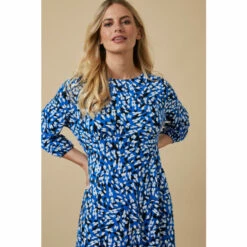 Wallis Petite Blue Abstract Jersey Midi Dress For Female -Cheap Wallis Store unnamed file 1656