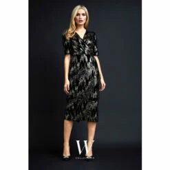 Wallis Sequin Velvet Wrap Midi Dress For Female -Cheap Wallis Store unnamed file 1670