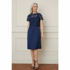 Wallis Lace 2 In 1 Overlay Midi Dress For Female