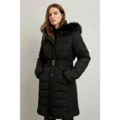 Wallis Tall Midi Belted Padded Coat For Female -Cheap Wallis Store unnamed file 168