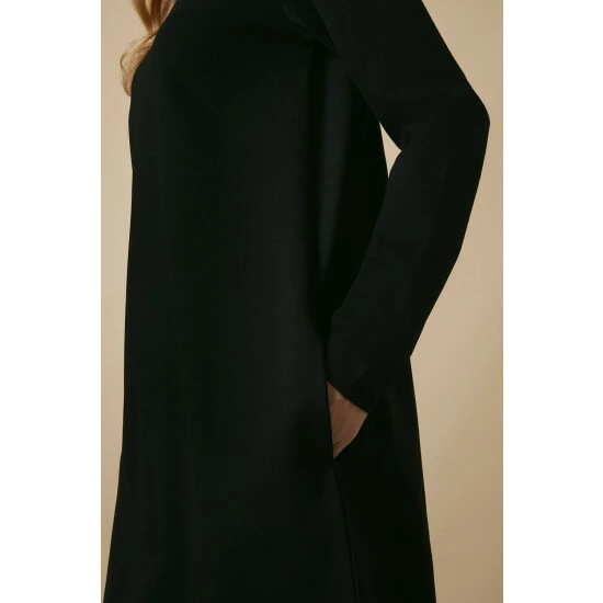 Wallis Tall Black Ponte High Neck Dress For Female 6 Wallis Tall Black Ponte High Neck Dress For Female - Image 4