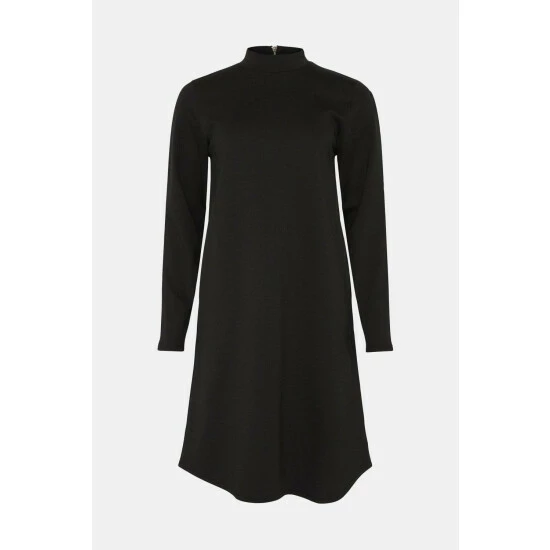 Wallis Tall Black Ponte High Neck Dress For Female 7 Wallis Tall Black Ponte High Neck Dress For Female - Image 5