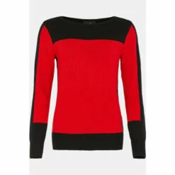 Wallis Crew Neck Colour Block Jumper For Female -Cheap Wallis Store unnamed file 173
