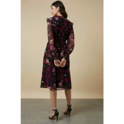 Wallis Berry Floral Frill Detail Shirred Cuff Dress For Female -Cheap Wallis Store unnamed file 1740