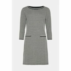 Wallis Petite Mono Geo Jacquard Shift Dress For Female -Cheap Wallis Store unnamed file 1748