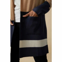 Wallis Navy Collar Striped Coatigan For Female -Cheap Wallis Store unnamed file 1762