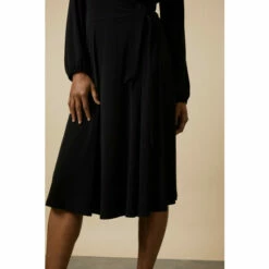 Wallis Black Jersey Wrap Midi Dress For Female -Cheap Wallis Store unnamed file 1769