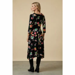 Wallis Petite Black Floral Twist Front Dress For Female -Cheap Wallis Store unnamed file 1799